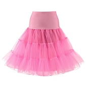 economico gonna sottoveste-Sottoveste da principessa anni &#039;50, gonna a cerchio, tutù sotto la gonna, crinolina, gonna in tulle, costume da donna, vintage, cosplay, festa/serata, ballo di fine anno, gonna corta/minigonna