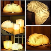 Χαμηλού Κόστους Διακοσμητικά φώτα-led κομοδίνο φωτιστικό αναδιπλούμενο βιβλίο νύχτας επαναφορτιζόμενο μαγνητικό ράφι κομοδίνου ή τραπεζάκι σαλονιού παιδικό χριστουγεννιάτικο δώρο