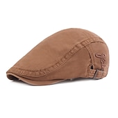 abordables Sombreros de hombre-Hombre Gorra Plana Negro Rojo Algodón Moda Ropa de calle Elegante Moda de los años 20 Exterior Diario Noche Plano Templado