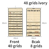 billige Smykkeoppbevaring-48grids hengende smykker oppbevaring øredobber halskjede armbånd hengende gjennomsiktig veske med rom holder organisator