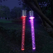 abordables Luces de paisaje-Luz colgante solar al aire libre linterna led para patio jardín colorido al aire libre palo acrílico lámpara solar para patio jardín árbol decoración iluminación 1x 2x