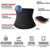 billiga Löparbyxor och tights-Svett midja tränare Kroppsformare Formwear Träning Herr Dam Kondition Gymträning Löpning Joggning Vinter