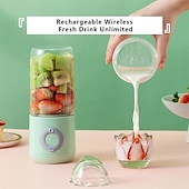 お買い得  キッチン家電-ミニ ポータブル ミキサー カップ 500ml フルーツ ベジ ジューサー ポータブル ミキサー フレッシュ ジュース用