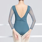 economico Abbigliamento danza classica-Danza classica Abbigliamento sportivo Calzamaglia / Pigiama intero Con ruche Colore Puro A fantasia Per donna Prestazioni Addestramento Manica lunga Alto Poliestere