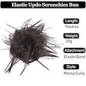abordables Chignons-ébouriffé chignon désordonné chignon postiche extension de cheveux queue de cheval avec élastique élastique chignon queue de cheval postiche extensions de cheveux synthétiques chouchous queue de