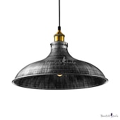 levne Ostrovní světla-LED závěsné světlo závěsné stropní průmyslové kartáčované vintage stínidlo barové osvětlení, osvětlení restaurace starožitný kartáčovaný rustikální kov