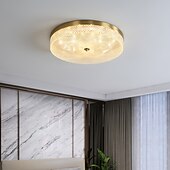 abordables Diseño de Anillo y Redondo-Luz de techo led regulable 35cm diseño circular luces de techo de cobre para sala de estar 110-240v