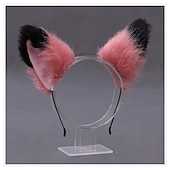 お買い得  ヘアスタイリングアクセサリー-キツネクリップ 猫耳 オオカミの足跡 コスプレ衣装 ハロウィン ファンシーパーティーコスチュームアクセサリー かわいいロリータぬいぐるみ kc キツネの耳の頭飾り 動物の耳のアクセサリー 猫耳カチューシャ