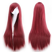 abordables Perruques de fête-perruques 32 80cm longue ligne droite anime mode femmes cosplay perruque fête perruque carnaval cosplay fête perruques