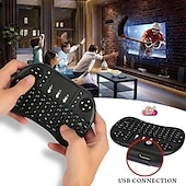 cheap Keyboards-Mini Wireless Keyboard with Multi-touch Touchpad 7 Colors Backlight Wireless Touchable Remote Control for Smart TV Box Desktop Touchpad PC