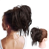 abordables Chignons-ébouriffé chignon désordonné chignon postiche extension de cheveux queue de cheval avec élastique élastique chignon queue de cheval postiche extensions de cheveux synthétiques chouchous queue de