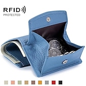 preiswerte Kartenhalter und Etuis-Echte Leder Damen Geldbörsen und Taschen Mode kleine Brieftasche mit mini Münzfach RFID-blockierende Geldbörse
