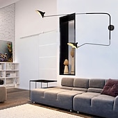 cheap Indoor Wall Lights-Simple Style Swing Wall Lamp with Dome Lampshade 1-2 Light Black Wall Lamp Suitable for Corridor Entrance Bedroom Dining Room E26/E27 Bulb