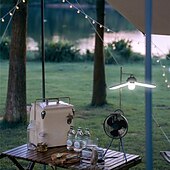 ieftine Lumini și felinare de camping-lumini de camping solare în aer liber 60 LED bec reîncărcabil usb lampă portabilă pliabilă tabără pentru cort drumeții picnic lampă lanternă de urgență