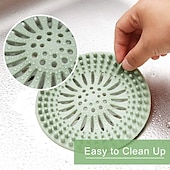 abordables brosse de toilette-Attrape-cheveux 5pcs, bouchon de cheveux en silicone durable, couvercles de drain de douche, facile à installer et à nettoyer, convient pour la baignoire et la cuisine de la salle de bain