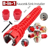 ieftine chei și seturi-1 bucată 8 în 1 instrument de reparare a robinetului pentru chiuvetă, instalator antiderapant pentru robinet de baie de bucătărie și chiuvetă, instrument cheie pentru repararea instalațiilor sanitare