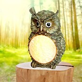 abordables Éclairage paysager-hibou solaire lumières décorations de statue de jardin lampe modèle animal extérieur