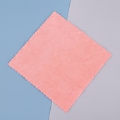 cheap Dish Towel-Coral Velvet Square Towel Kitchen Dishcloth Soft Absorbent Small Handkerchief Plain Color Saliva Towel Baby And Children Hand Towel