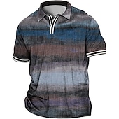levne pánské polo velké velikosti-Pánské Větší velikosti Polo trička Velký a vysoký Barevné bloky Přehnutý Tisk Krátký rukáv Jaro léto Sportovní Módní Šik ven Designové Venkovní ulice Topy