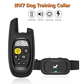 お買い得  犬用トレーニング用品-1600ft ペット犬用トレーニング首輪 防水充電式リモコン 3 モード ビープ音 振動 衝撃 9 レベル調整可能なキーパッド ロック タイプ c ポート