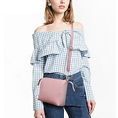 cheap Bag Sets-Women&#039;s 3-Piece Handbag Set - Pink Faux Leather Tote, Shoulder Bag, and Chain Clutch with Tassel Detail for Elegant and Casual Use