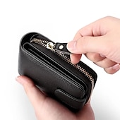 economico Portacartone RFID-Portafoglio con portacarte RFID in vera pelle con 16 scomparti per carte portadocumenti per patente di guida e portacarte di credito con chiusura magnetica scomparto singolo per donne e uomini