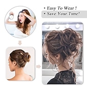 abordables Chignons-chignon désordonné morceau de cheveux chouchou ébouriffé extensions de cheveux chignon chignon bouclé ondulé queue de cheval synthétique chignon pour femmes filles