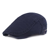 abordables Sombreros de hombre-Hombre Gorra Plana Negro Rojo Algodón Moda Ropa de calle Elegante Moda de los años 20 Exterior Diario Noche Plano Templado