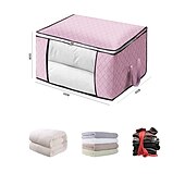 cheap Clothing &amp; Closet Storage-3 Pack, 90L Large Capacity Clothes Storage Bag Organizer with Reinforced Handle Thick Fabric for Comforters, Blankets, Bedding, Foldable with Sturdy Zipper, Clear Window