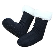 economico calzini da casa-calzini natalizi in pile push per donna uomo, calzini caldi morbidi e soffici calzini spessi e comodi calzini invernali natalizi per donna 6 o 5 paia