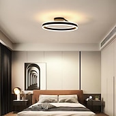 baratos Luzes de teto reguláveis-Luz de Teto LED 50cm Design de Círculo em Anel com 1 Lâmpada Dimerizável Acabamentos Pintados em Alumínio Estilo Moderno Luxuoso para Sala de Jantar Quarto Luminárias Penduradas 110-240V SOMENTE