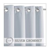 cheap Waterproof Curtains-Waterproof Outdoor Curtain Privacy, Sliding Patio Curtain Farmhouse Drapes, Pergola Curtains Grommet For Gazebo, Balcony, Porch, Party, Hotel, 1 Panel
