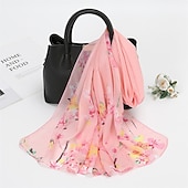 voordelige Sjaals-lente zomer mode bloemen dunne stijl chiffon sjaal sjaal lady print zachte vakantie strand-up wrap 150*50 cm