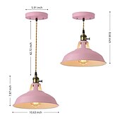ieftine Lumini insulare-led pandantiv candelabru industrial de culoare macaron candelabru creativ modern reglabil din metal e27 este aplicabil pentru camera de zi, insulă de bucătărie și hotel