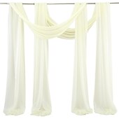 billige Vanntette gardiner-salvie grønn bryllup bue gardiner chiffon stoff draperi ren bakgrunn gardiner for fest seremoni bue scene dekorasjoner
