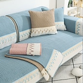 billige Sofatrekk-sofamatte sofatrekk sofatrekketrekk grå anti-katt riper sofa setepute trekk til lenestol loveseat 4 eller 3 seter l form for barn, kjæledyr, katter(selges ikke i sett)
