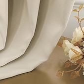 cheap Waterproof Curtains-Waterproof Outdoor Curtain Privacy, Sliding Patio Curtain Farmhouse Drapes, Pergola Curtains Grommet For Gazebo, Balcony, Porch, Party, Hotel, 1 Panel
