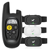 お買い得  犬用トレーニング用品-1600ft ペット犬用トレーニング首輪 防水充電式リモコン 3 モード ビープ音 振動 衝撃 9 レベル調整可能なキーパッド ロック タイプ c ポート