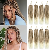 cheap Crochet Hair-Passion Twist Hair 12 Inch Water Wave Crochet Hair for Black Women Short Passion Twist Crochet Hair for Butterfly Locs 8 Packs Bob Spring Twist Hair Synthetic Curly Crochet Passion Twist Braiding Hair