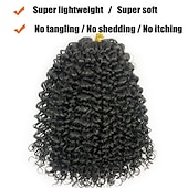 cheap Crochet Hair-18 Inch 8 Packs Curly Crochet Hair Beach Curl Water Wave Crochet Hair Deep Wave Wavy Braids Curly Crochet Hair For Black Women