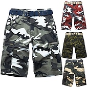 economico Classico-Per uomo Pantaloncini cargo Pantaloncini mimetici Shorts Cerniera Multi-tasche Mimetico Comodità Indossabile Lunghezza al ginocchio Casuale Quotidiano Ferie Sport Moda Bianco Verde militare
