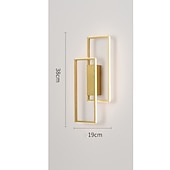 economico Lampade LED da parete-lightinthebox applique da parete a led per interni rettangolo dorato doppia luce a parete luce moderna illuminazione da parete a led in metallo per camera da letto sala da pranzo lampada da comodino