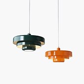 billige Øylys-led pendellampe oransje skjerm pendellampe kjøkkenøy hengende lysekrone lysarmaturer mørkegrønn soverom nattbord justerbar taklampe hengende lampe