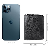 cheap Card Holders &amp; Cases-RFID 20 Card Slots Credit Card Holder Genuine Leather Small Card Case for Women or Men Accordion Wallet with Zipper