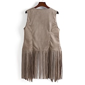 billige Topper-Retro / vintage 1970erne Semsket vest Ermeløs Hippie Dusk Ensfarget Dame Fest / aften Pride-parade Pride måned Voksne Topp