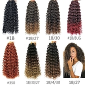 preiswerte Haare häkeln-curl häkeln haar 18 zoll wasserwelle häkeln haar ombre synthetische böhmische häkeln geflecht tiefe welle flechten haarverlängerungen