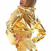 billiga poledancekläder-Danskostymer Exotiska danskläder Pole dance Topp Ren Färg Tvinning Dam Prestanda Träning Långärmad Polyester