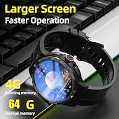 Χαμηλού Κόστους Smartwatch-iMosi V10 Εξυπνο ρολόι 1.43 inch Έξυπνο ρολόι 4G Βηματόμετρο Υπενθύμιση Κλήσης Παρακολούθηση Δραστηριότητας Συμβατό με Smartphone Άντρες Αδιάβροχη Μεγάλη Αναμονή Κλήσεις Hands-Free IP 67