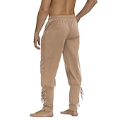 baratos calça casual-Homens Corredor Calças Calça casual Com Cordão Cintura elástica Côr Sólida Palco Streetwear Moda Punk e gótico Ajuste Largo Preto Branco