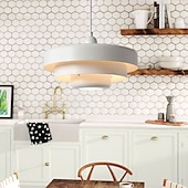 billige Øylys-led pendellampe oransje skjerm pendellampe kjøkkenøy hengende lysekrone lysarmaturer mørkegrønn soverom nattbord justerbar taklampe hengende lampe